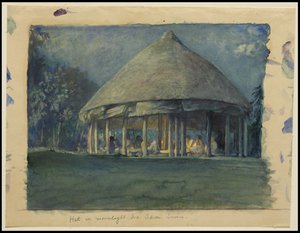 Capanna al chiaro di luna, Iva, Savaii, ottobre 1890, 1890