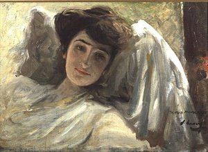 Una lunga signora a riposo da John Lavery