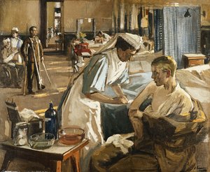 Il primo ferito, Ospedale di Londra da John Lavery