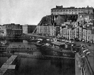 Santa Lucia a Napoli, foto di John Lawson Stoddard (1850-1931) Viaggiatore e conferenziere, pubblicazione educativa per Chicago