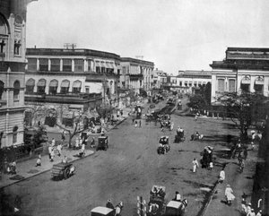 Via di Clive a Calcutta in India, foto di John Lawson Stoddard (1850-1931) Viaggiatore e conferenziere, pubblicazione educativa per Chicago