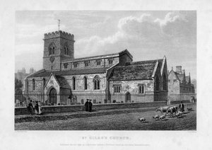 Chiesa di San Giles, Oxford, 1834 da John Le Keux