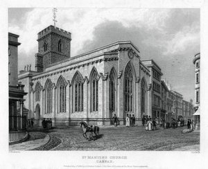 Chiesa di San Martino, Carfax, Oxford, 1835 da John Le Keux