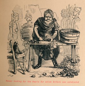 Cesare alla ricerca delle perle per cui la Britannia era famosa, c1860