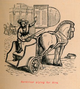Autista di carro in attesa di clienti, 1852 da John Leech