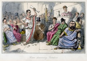 Cicerone denuncia Catilina da John Leech
