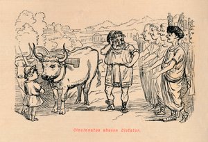 Cincinnato scelto come dittatore, 1852 da John Leech