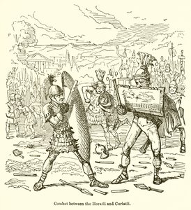 Combattimento tra gli Orazi e i Curiazi da John Leech