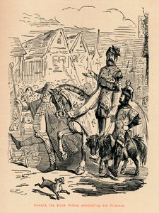 Edoardo il Principe Nero, che conduce il suo prigioniero, c. 1860 da John Leech