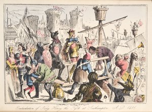 Imbarco di Enrico V a Southampton, AD 1415, da The Comic History of England, pub. 1864