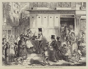 Portare a casa la cena di Natale da John Leech