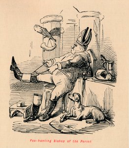 Caccia alla volpe del vescovo del periodo, c1860 da John Leech