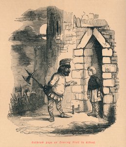 Guthrum fa una visita serale ad Alfred, c1860 da John Leech