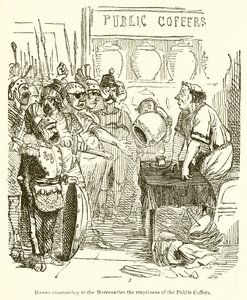 Annuncio di Annibale ai Mercenari della Mancanza di Fondi Pubblici da John Leech