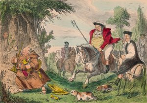 Enrico VIII a caccia di monaci, 1850 da John Leech