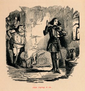 Joan che lo prova da John Leech