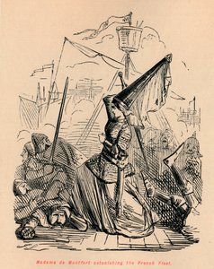 Madame de Montfort che stupisce la flotta francese, c. 1860 da John Leech