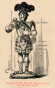 Ritratto di Sir William Wallace, da un vecchio blocco di legno, c1860 da John Leech