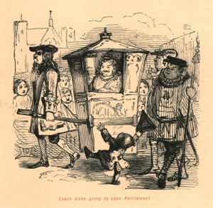 La regina Anna va ad aprire il Parlamento, 1897 da John Leech