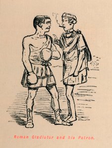 Gladiatore romano e il suo patrono, 1852 da John Leech
