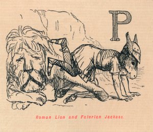 Leone romano e asino faleriano, 1852