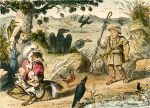 Romolo e Remo scoperti da un pastore gentile da John Leech