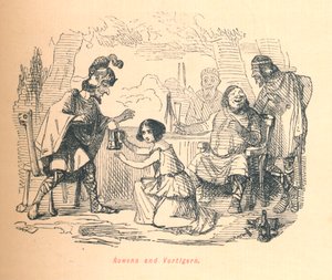 Rowena e Vortigern, c1860 da John Leech