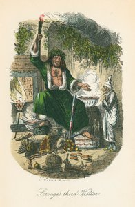 Scena da A Christmas Carol di Charles Dickens da John Leech