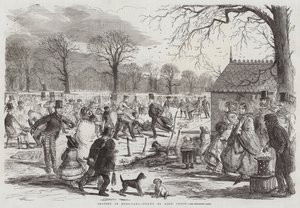 Pattinaggio a Hyde Park da John Leech