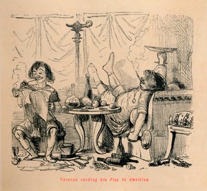 Terenzio legge la sua commedia a Cecilio, 1852 da John Leech
