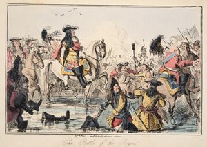 La battaglia del Boyne, da The Comic History of England, pub. 1864 da John Leech