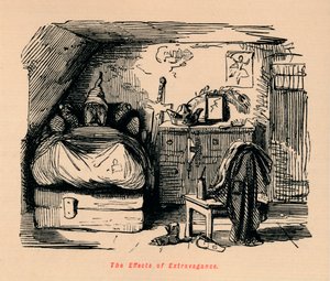 Gli effetti dello spreco, c1860 da John Leech