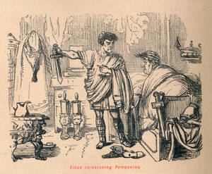 Tito minaccia Pomponio, 1852 da John Leech