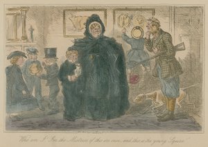 Chi sono io! Sono la padrona di questa casa - e questo è il giovane signore da John Leech