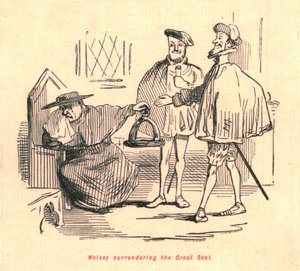 Wolsey che consegna il Gran Sigillo, 1897 da John Leech