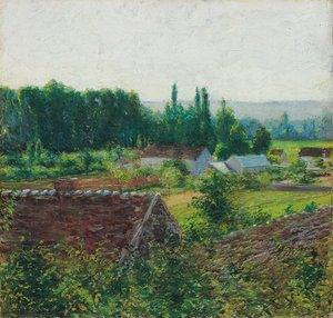Case coloniche a Giverny, c.1890 da John Leslie Breck