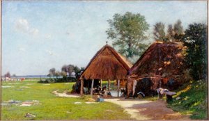 Lavatoio, Normandia, c.1918 da John Leslie Thomson