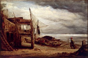 Una scena costiera, 1860 da John Linnell