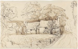 Una fattoria a Shoreham da John Linnell