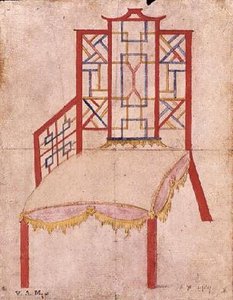 Progetto per sedia Chinoiserie, c.1753 da John Linnell