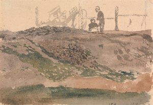Figure su una riva, Kensington Gravel Pits da John Linnell