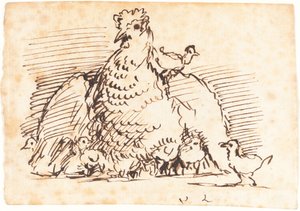 Galline e Pulcini da John Linnell