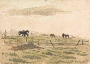 Cavalli in un Recinto da John Linnell
