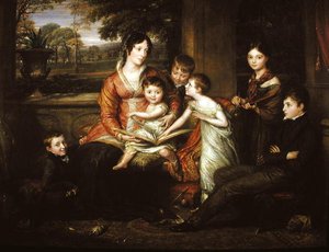 Lady Torrens e la Sua Famiglia, 1820 da John Linnell