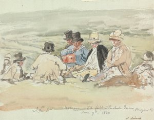 Falciatori nel Campo a Porchester Terrace, Bayswater, 9 Giugno 1830 da John Linnell