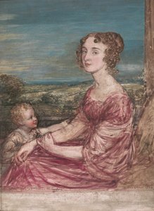 Signora William Wilberforce e bambino da John Linnell