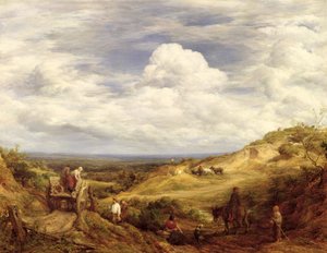 Cave di sabbia, Hampstead Heath, 1849 da John Linnell