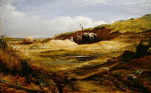 Le cave di sabbia, Hampstead Heath da John Linnell
