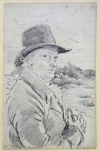 William Blake con un cappello, (iscrizione: Wm Blake a Hampstead) c.1825