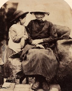 Servitori a Rhagatt, Corwen, Galles del Nord, c. 1860 da John Lloyd